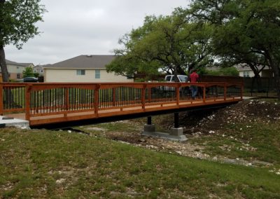 Pedestrian Walk Bridge Construction San Antonio