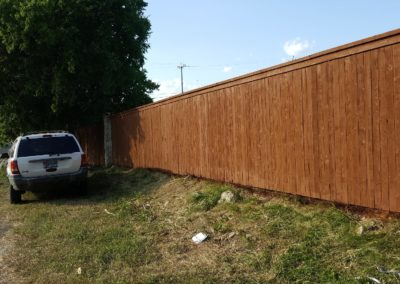 Fencing Cedar Trim & Cap With Metal Poles